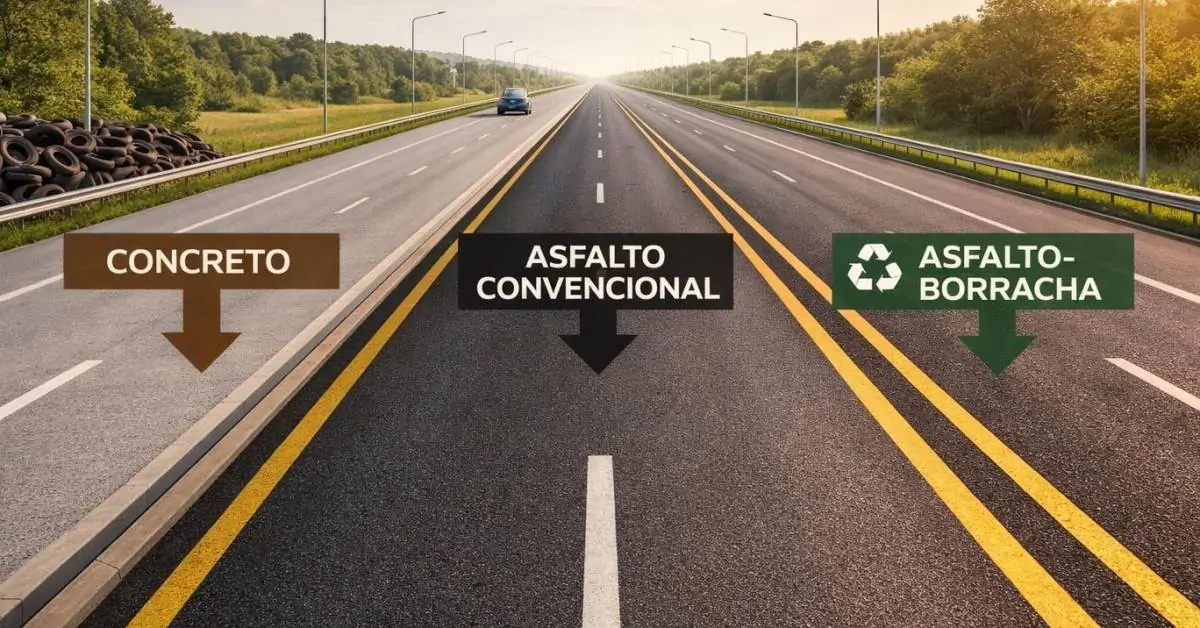 Avanço da pavimentação em concreto ameaça indústria de reciclagem de pneus