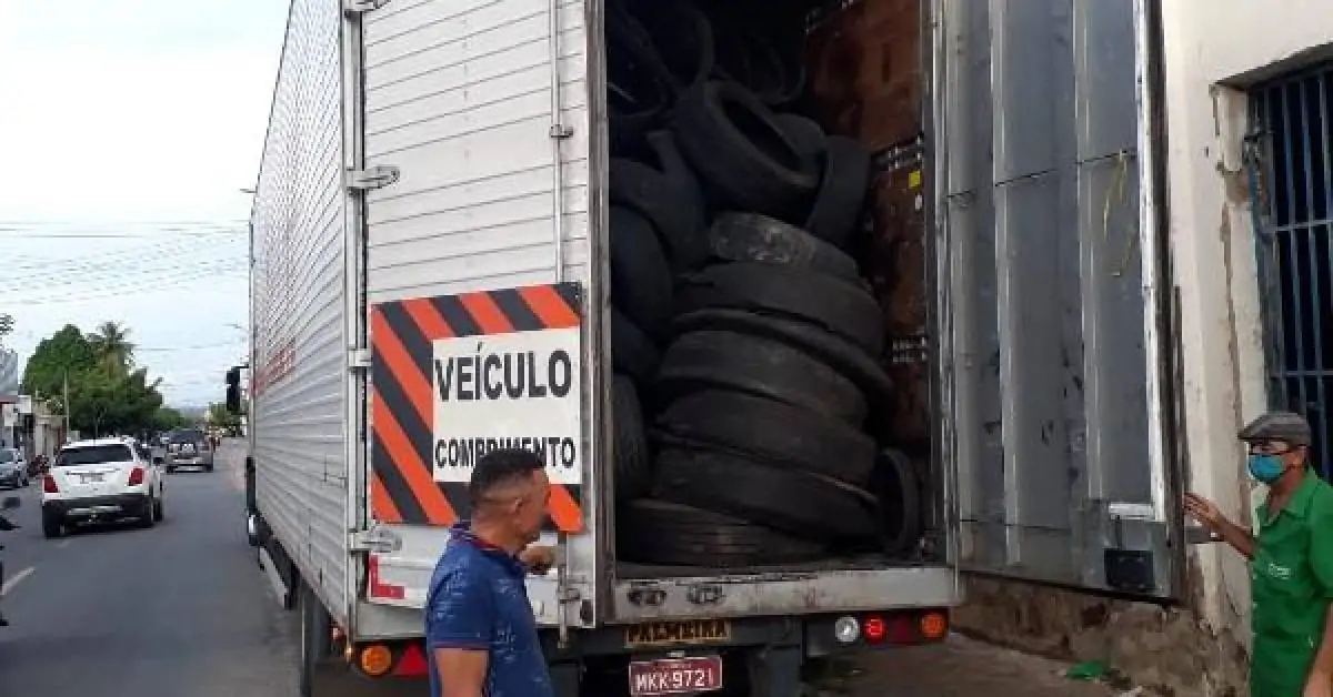 Amaju destina 60 toneladas de pneus para reciclagem