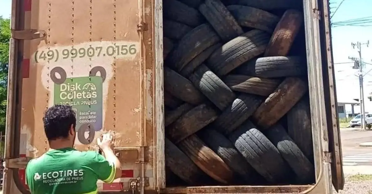 Cerca de 200 pneus são encaminhados para reciclagem