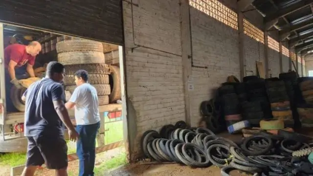 Combate à dengue: mais de 500 pneus inservíveis são recolhidos por meio de campanha