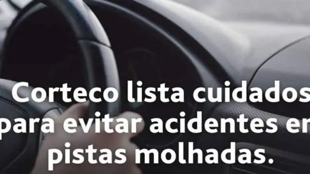 Corteco lista cuidados para evitar acidentes em pistas molhadas