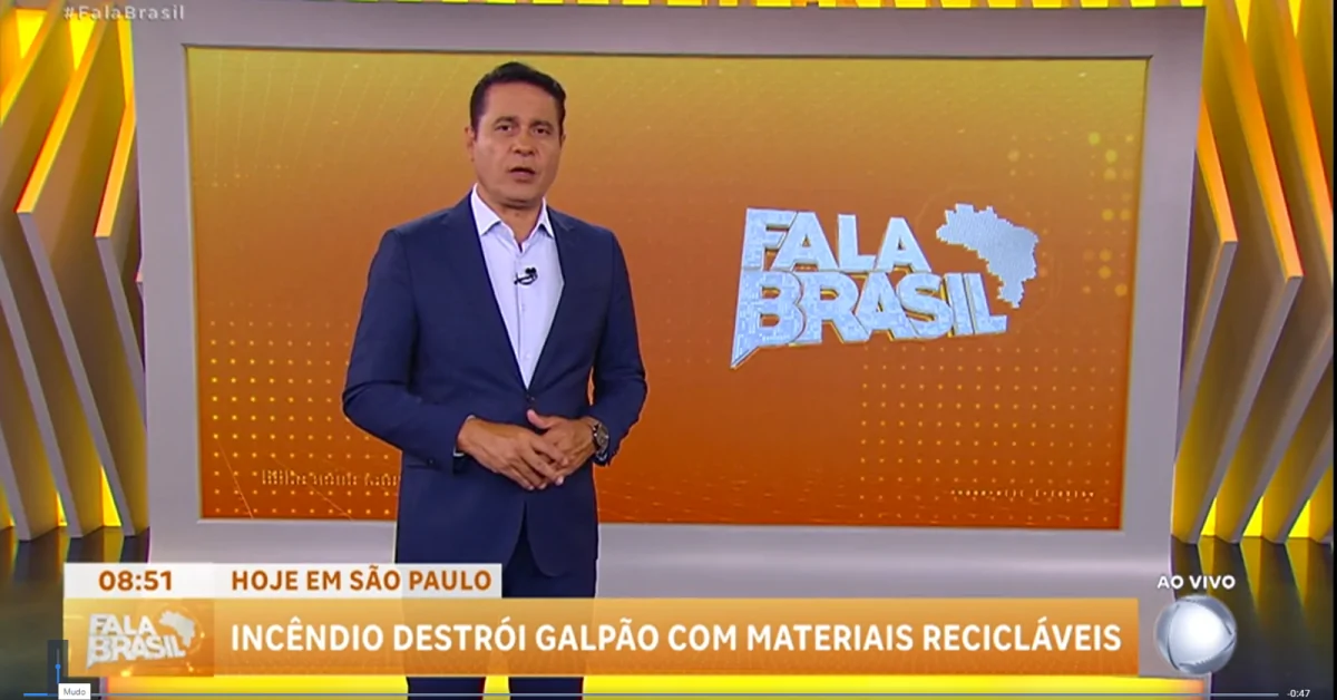 Incêndio atinge usina de reciclagem na região metropolitana de SP