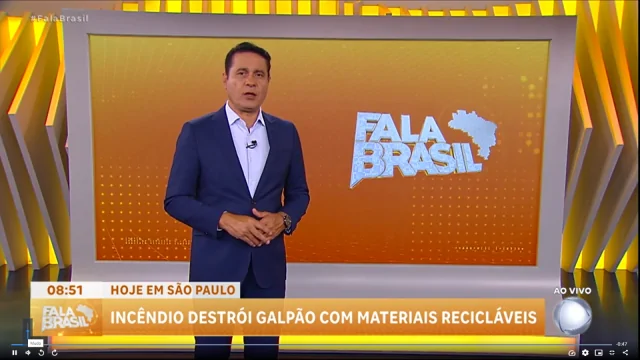 Incêndio atinge usina de reciclagem na região metropolitana de SP