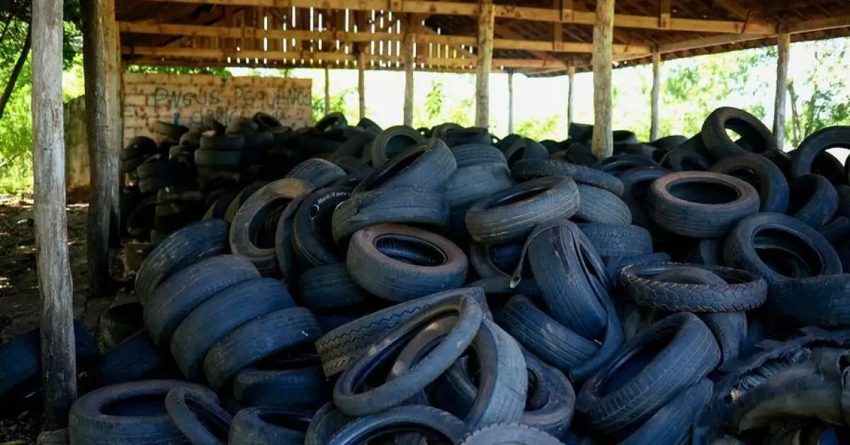 Jardim destina mais de 20 toneladas de pneus para reciclagem