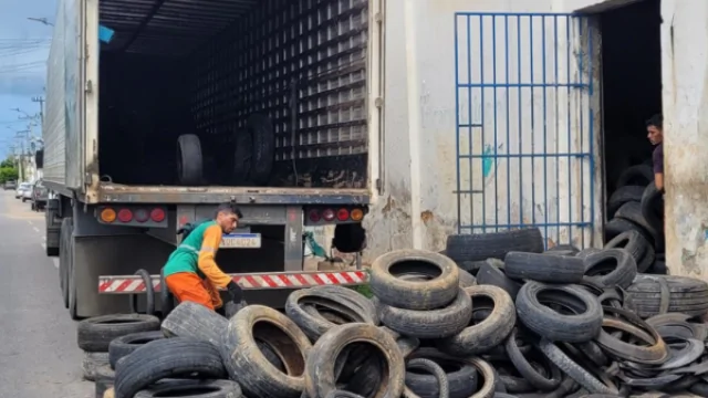 Juazeiro do Norte encaminha 30 toneladas de pneus para a reciclagem