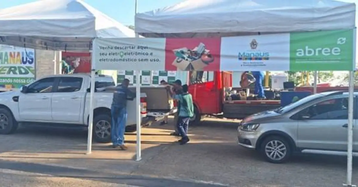 Manaus recebe drive-thru para arrecadação de eletroeletrônicos para reciclagem