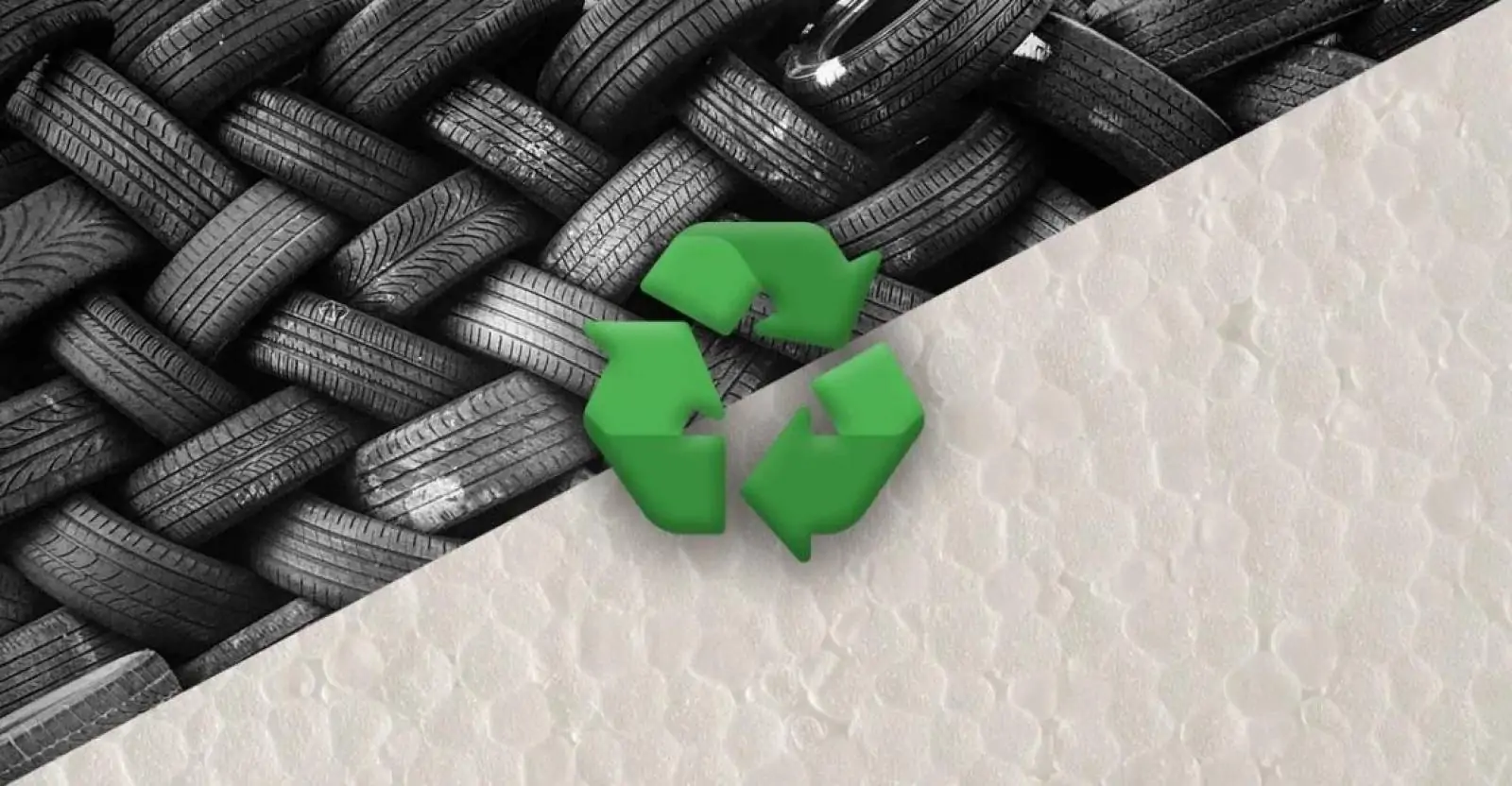 Método permite aproveitamento simultâneo de borracha de pneus e isopor em produtos reciclados