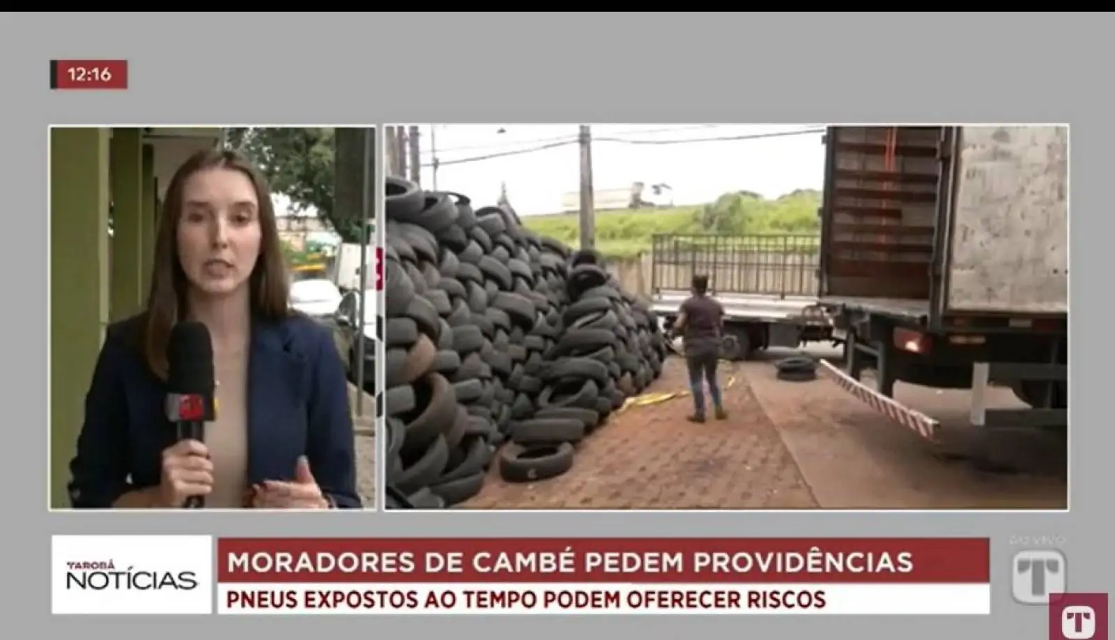 Moradores ficam na bronca com muitos pneus expostos a céu aberto em Cambé