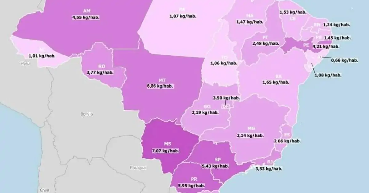 MS lidera ranking nacional de estados com melhor índice de logística reversa de embalagem por habitante