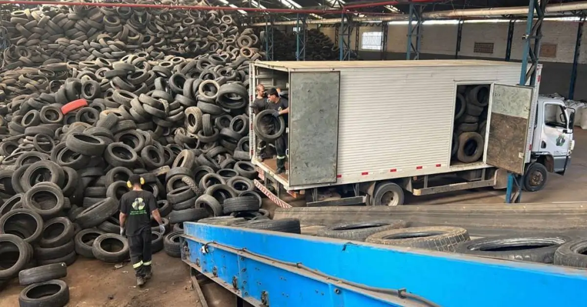 Perto de 30 toneladas de pneus recolhidas em 20 dias