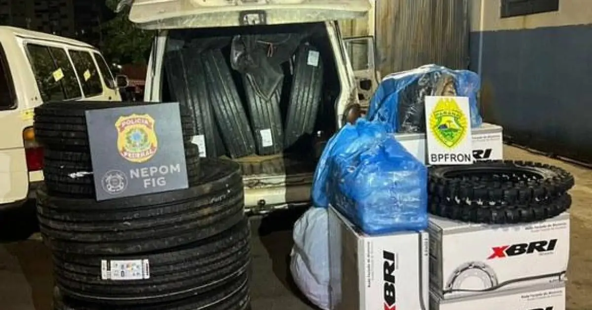 PF e BPFRON localizam depósito de pneus contrabandeados