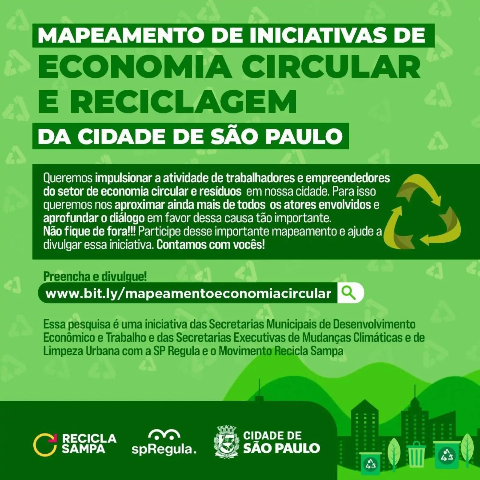 Prefeitura de SP faz mapeamento sobre iniciativas da economia circular e reciclagem na cidade
