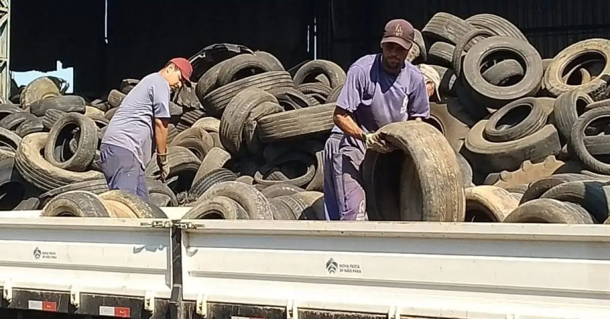 Prefeitura encaminha cerca de 140 pneus para reciclagem e contribui para a produção de asfalto sustentável