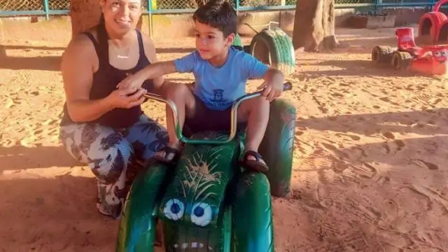 Projeto que transforma pneus em parques beneficia escola infantil