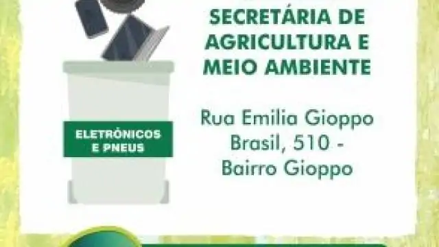 Secretaria de Agricultura recebe resíduos eletrônicos e pneus