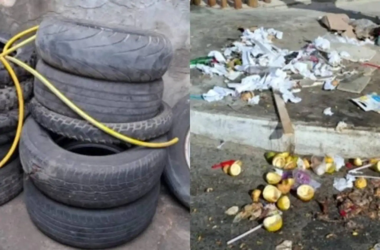 Sistema de recolhimento de pneus avança, mas descarte incorreto de lixo preocupa na região de bares e restaurantes da Fraga Maia