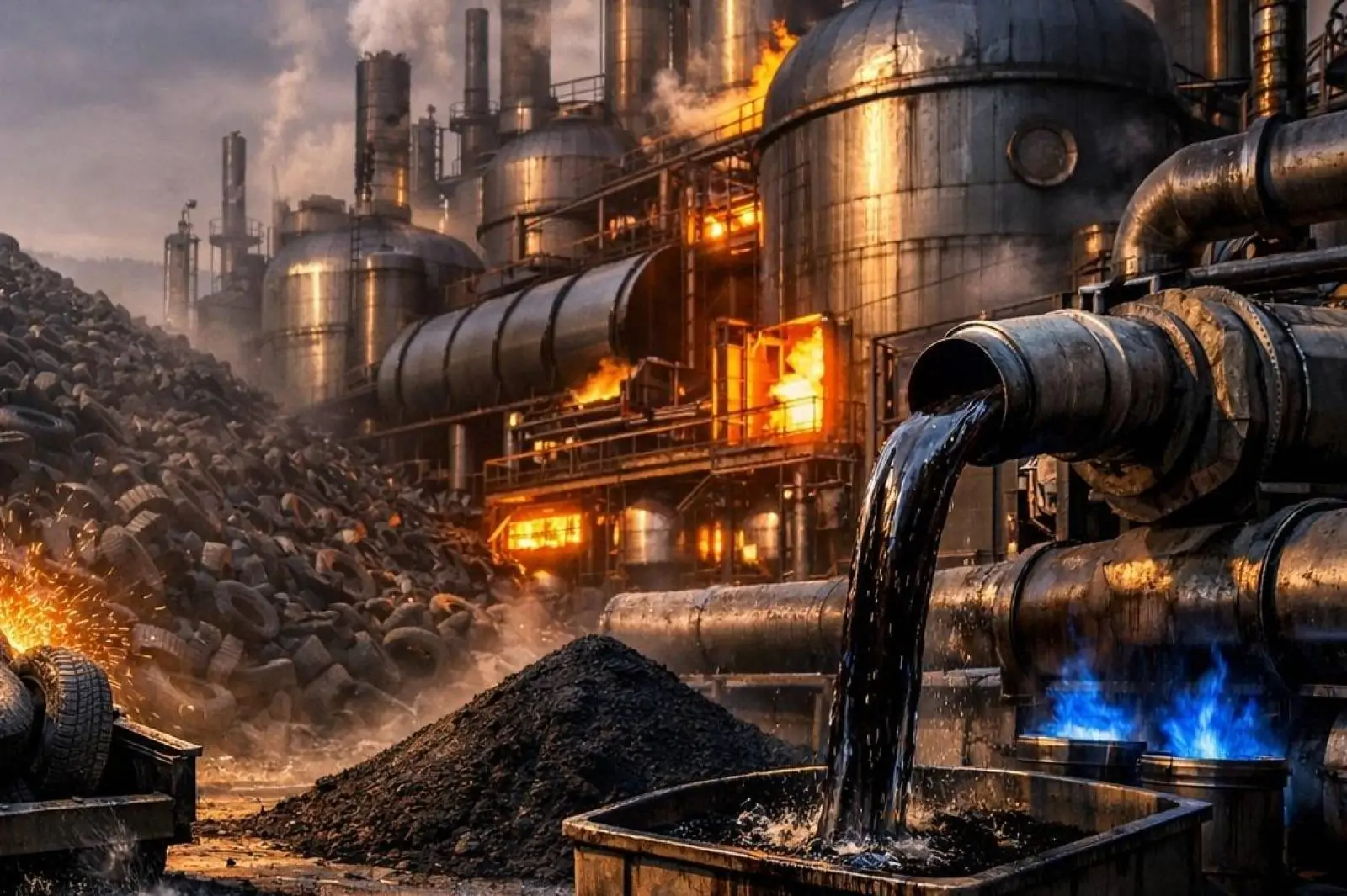 Usina de reciclagem de pneus em Alagoas transforma resíduos em combustível industrial