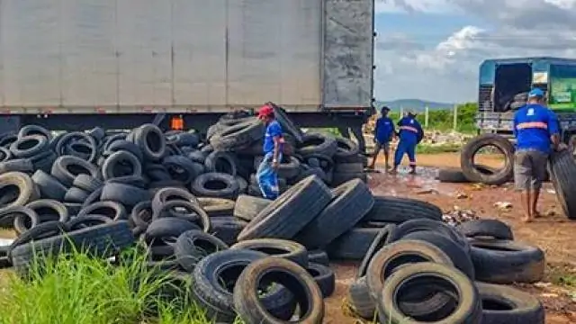 Várzea Alegre destina mais de 15 toneladas de pneus inservíveis para reciclagem