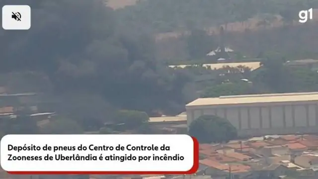 VIDEO: Incêndio atinge ecoponto da Zoonoses que armazena pneus recolhidos em Uberlândia