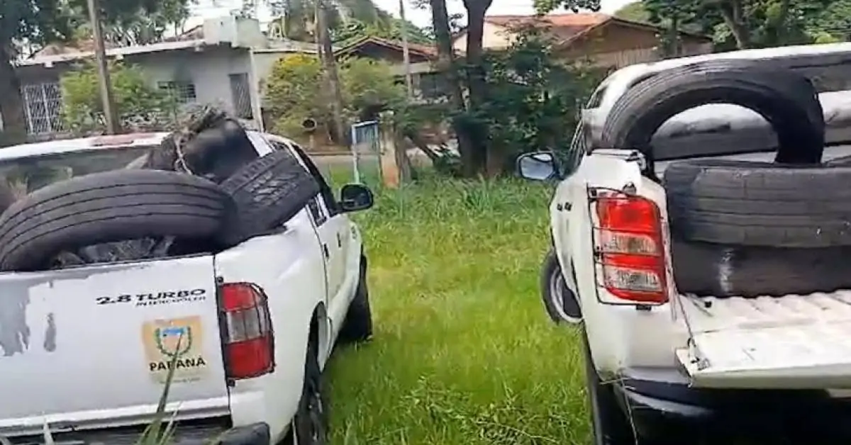 Vigilância Ambiental recolhe 200 pneus e elimina criadouros da dengue em Umuarama