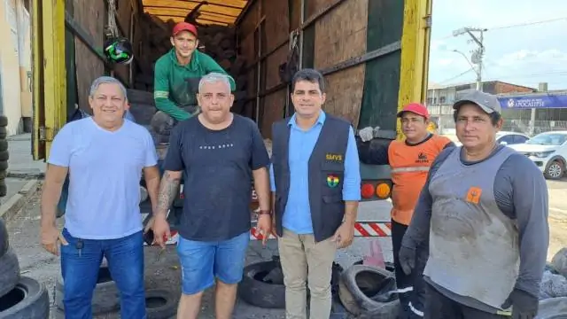 Vigilância em Saúde e Zeladoria Urbana realizam ação para descarte correto de pneus