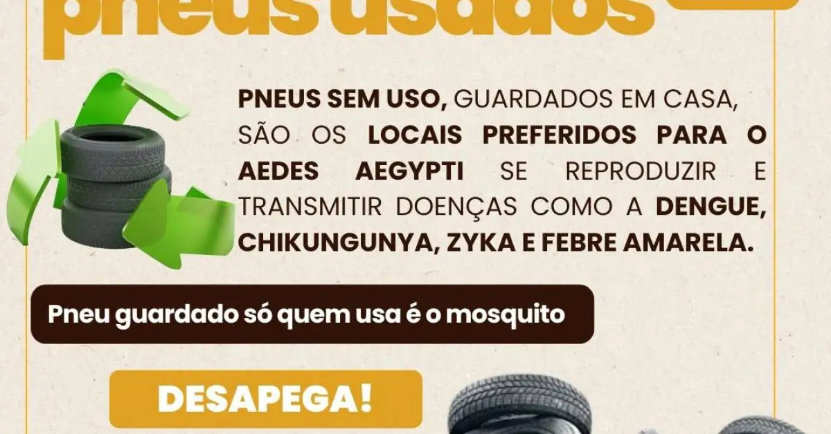 Vigilância Epidemiológica de Bom Jesus realiza coleta de pneus usados