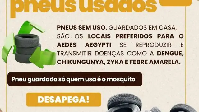 Vigilância Epidemiológica de Bom Jesus realiza coleta de pneus usados